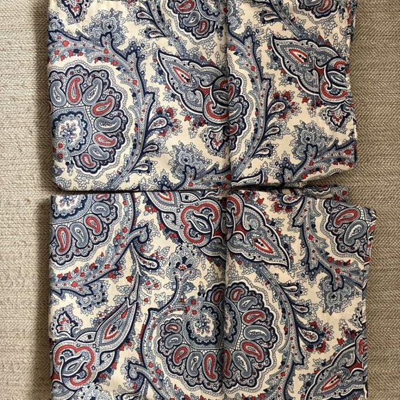 Lauren by Ralph Lauren Red,White, Blue Paisley Pillow Cases - Standard Size (2) - Picture 4 of 7